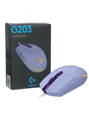 Mouse Gamer Logitech RGB Lightsync G203 Lila - Gaming