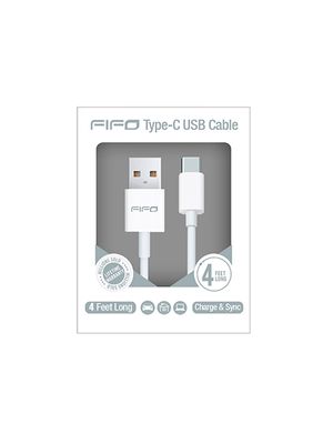 Cable USB a USB C 1mt Blanco Fifo