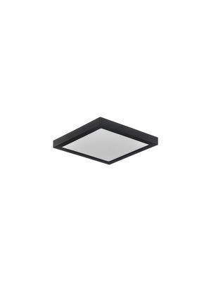 Panel LED Cuadrado de Adosar Negro 6W Luz Cálida