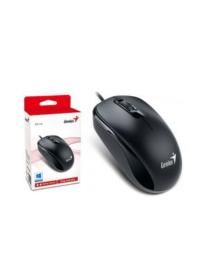 Mouse Genius DX-110 USB Negro Para PC, Notebook y Netbook