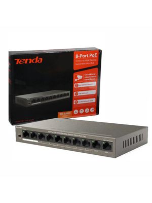 Switch PoE Tenda 10 puertos TEF1110P-8-63W