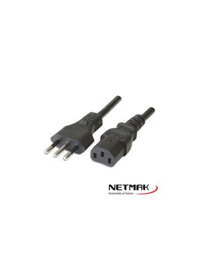 Cable Alimentacion 3 en Linea 1,5 Mt C45 - NETMAK