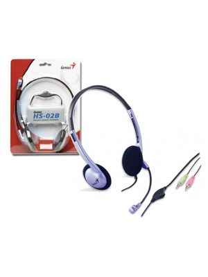 Auricular Audifono Genius con/mic azul HS-02B P/PC