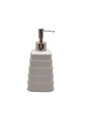 DISPENSADOR JABON LIQUIDO BLANCO 9x9x18CM