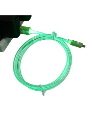 Cable de Datos LED Plano Iphone 5/6 - Verde