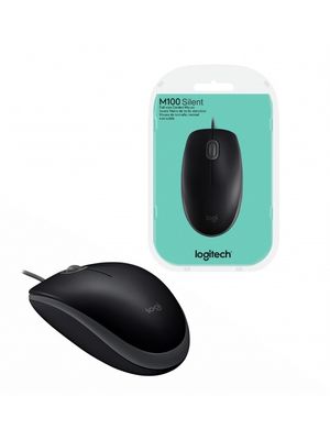 Mouse óptico Logitech M100 silent negro