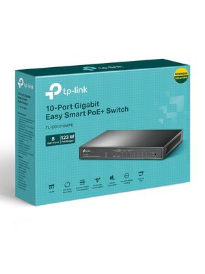 Switch TP-LINK TL-SG1210MPE 9 Gigabit 1 SFP Giga 8 POE Admin