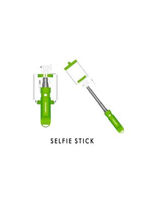 SELFIE STICK, CON CABLE, PLEGABLE, VERDE Ledstar