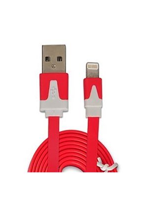 Cable Iphone 5/6 Tipo Chato Rojo