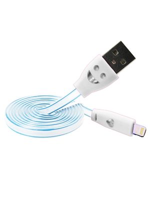 Cable de Datos LED Cilindrico iPhone 5/6 - Blanco