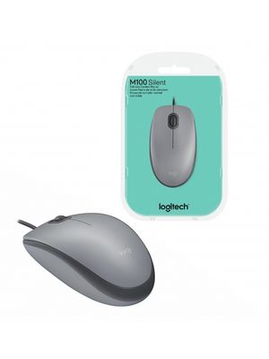 Mouse óptico Logitech M100 silent silver