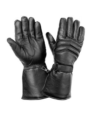 Guantes para moto de cuero invierno largo