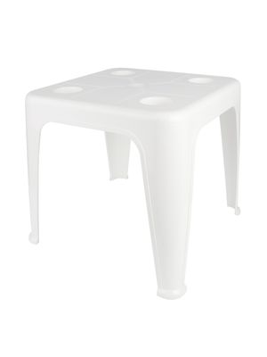 Mesa Mor Soporte Con Porta Vasos Pvc Blanca