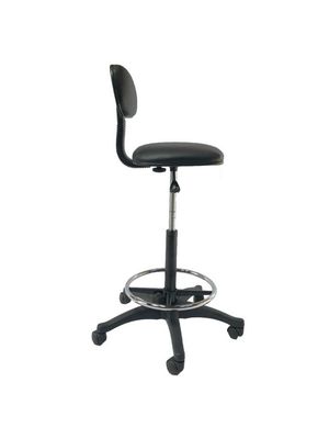 Silla Sillon Para Cajero/Cajera Alta Negra Doble Refuerzo