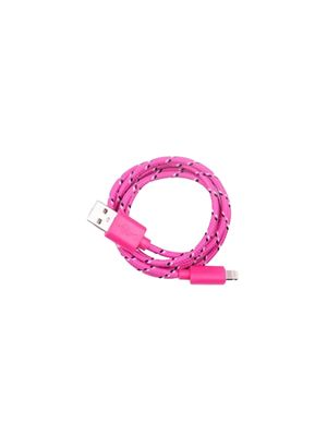 Cable Iphone 5/6 Tipo Cordon Rosado