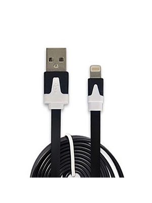 Cable Iphone 5/6 Tipo Chato Negro