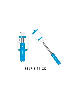 SELFIE STICK, CON CABLE, PLEGABLE, AZUL Ledstar