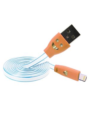 Cable de Datos LED Cilindrico iPhone 5/6 - Naranja