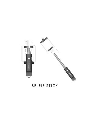 SELFIE STICK, CON CABLE, PLEGABLE, NEGRO Ledstar