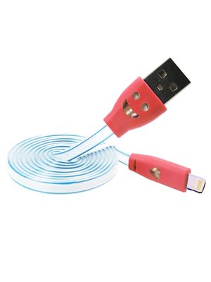 Cable de Datos LED Cilindrico iPhone 5/6 - Rojo