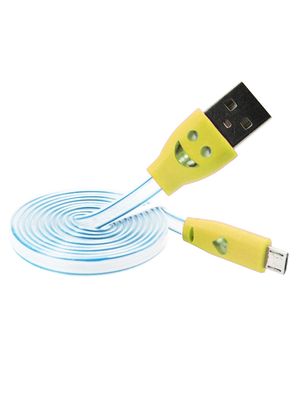 Cable de Datos LED Cilindrico Micro USB - Amarillo