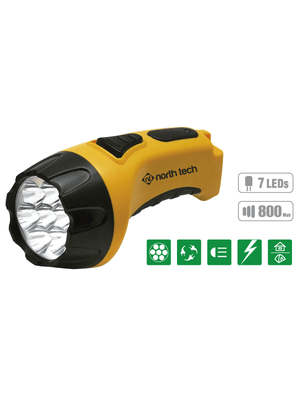 Linterna LED 7 LEDs RECARGABLE North Tech NTL-107