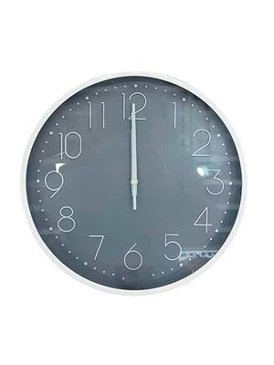 RELOJ PARED 30 CMS GRIS/BLANCO