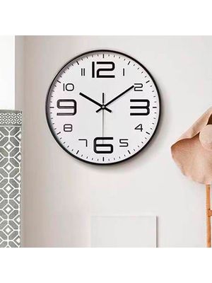 RELOJ PARED 25 CMS BCO/NEG