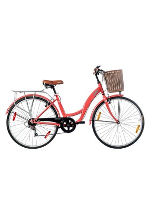 BACCIO Bicicleta LIBERTY rodado 26 6 Vel 7334/7349 Coral Pink