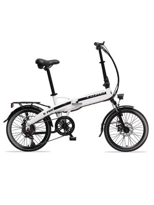 S-PRO Bicicleta Plegable Electrica E-CLIPPER Blanco