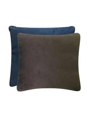 ALMOHADÓN JOLI COMBINADO VELVET 50X50 - GRIS/AZUL