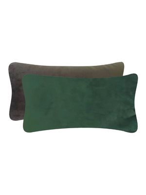 ALMOHADÓN JOLI COMBINADO VELVET 25x40 - GRIS/VERDE