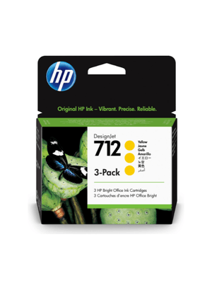 Pack 3 cartuchos HP 712 AMARILLO