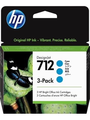 Pack 3 cartuchos HP 712 29ml Cyan