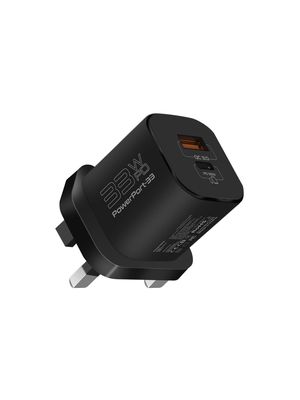 CARGADOR PARED 33W USB-C/USB-A QC3.0 PROMATE POWERPORT-33 B