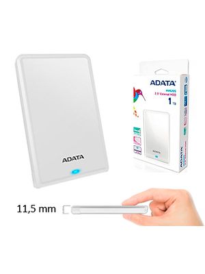 DISCO DURO EXTERNO 1T ADATA HV620S BLANCO