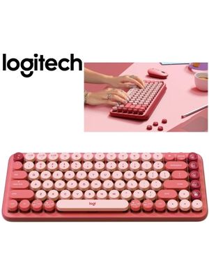 TECLADO LOGITECH POP KEYS CORAL ROSE INALAMBRICO