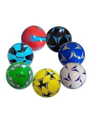 Pelota De Fútbol N° 5 Cocida Cuero Sintético Celeste