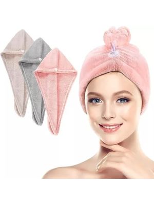 Gorro Turbante De Baño Toalla Seca Pelo Microfibra