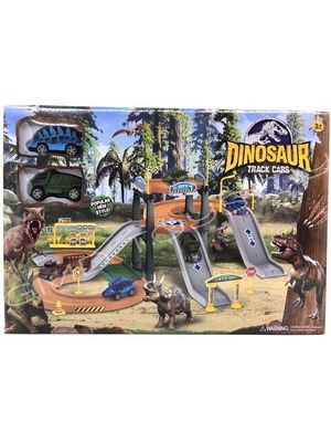 Pista De Auto De Dinosaurio Juguete Con 2 Autos Niños