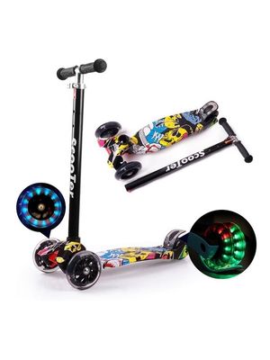 Monopatin Tripatin Scooter Con Luces Plegable Estampado